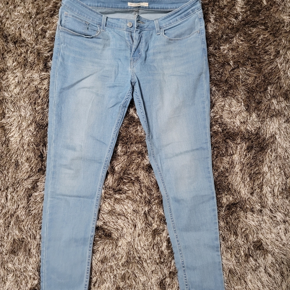 Women Light Blue Levi's 535 Size 33
